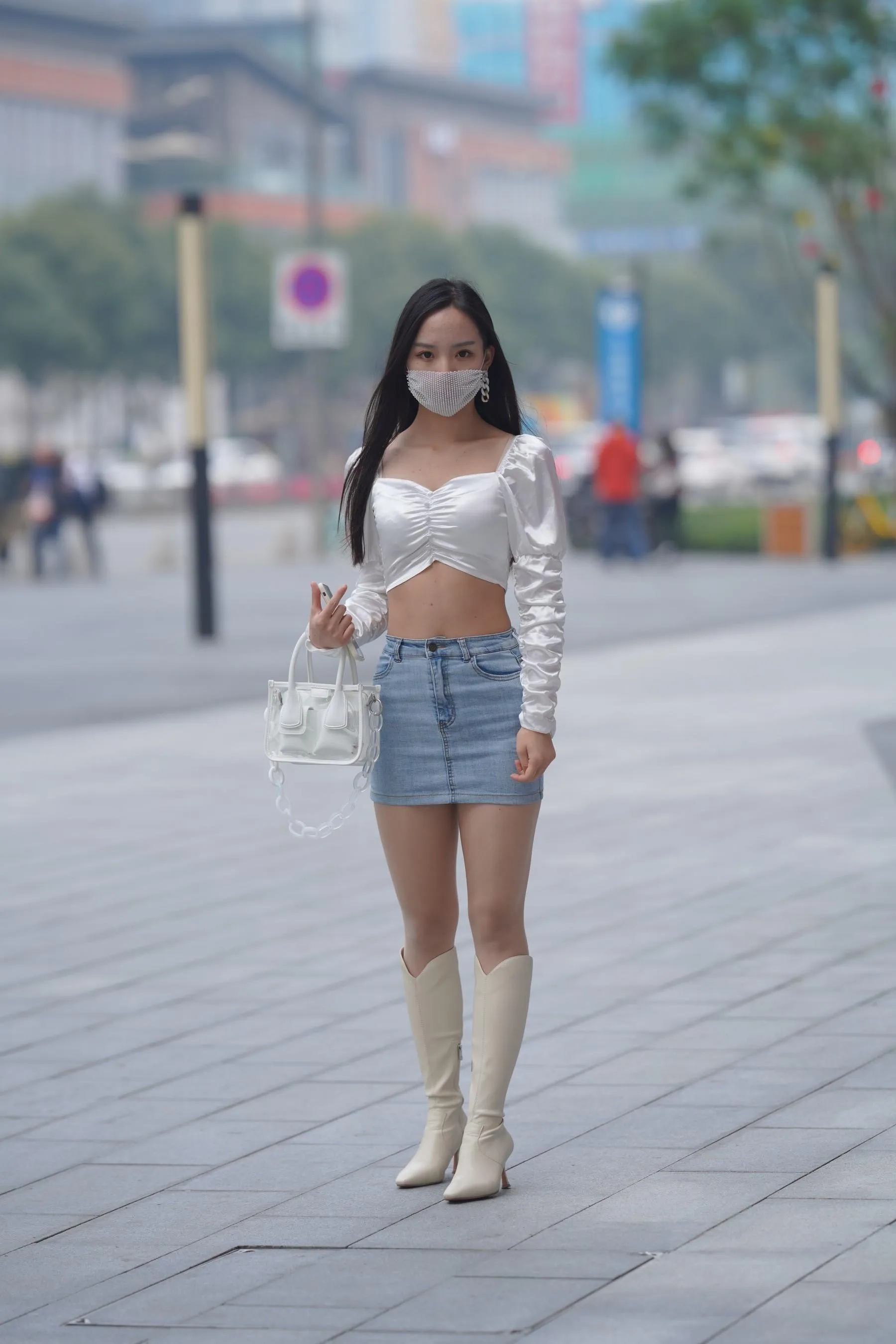 魔镜街拍 NO.170 凯恩街拍摄影-牛仔裙小姐姐 [304P]插图5